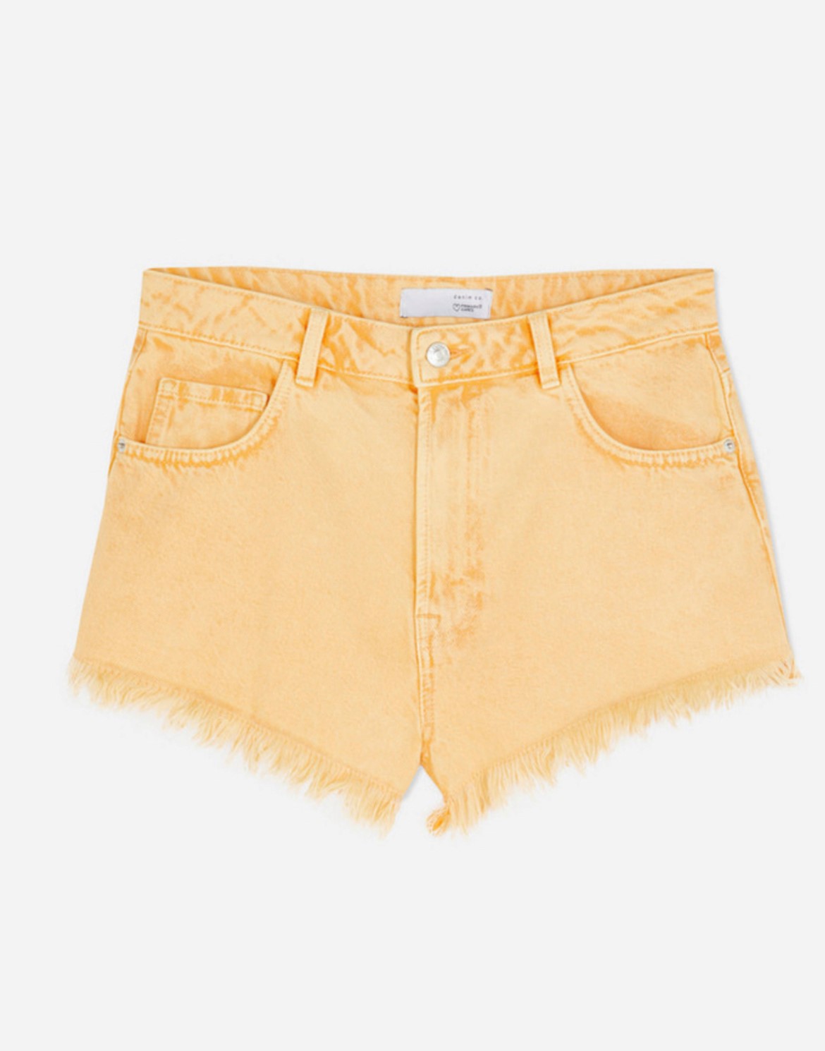 Yellow frayed denim shorts – Rype Curves