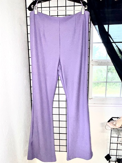 Purple ribbed stretch pants – Rype Curves