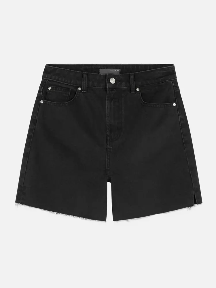 Black cut off denim shorts – Rype Curves