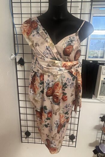 Floral Asymetrical mini dress